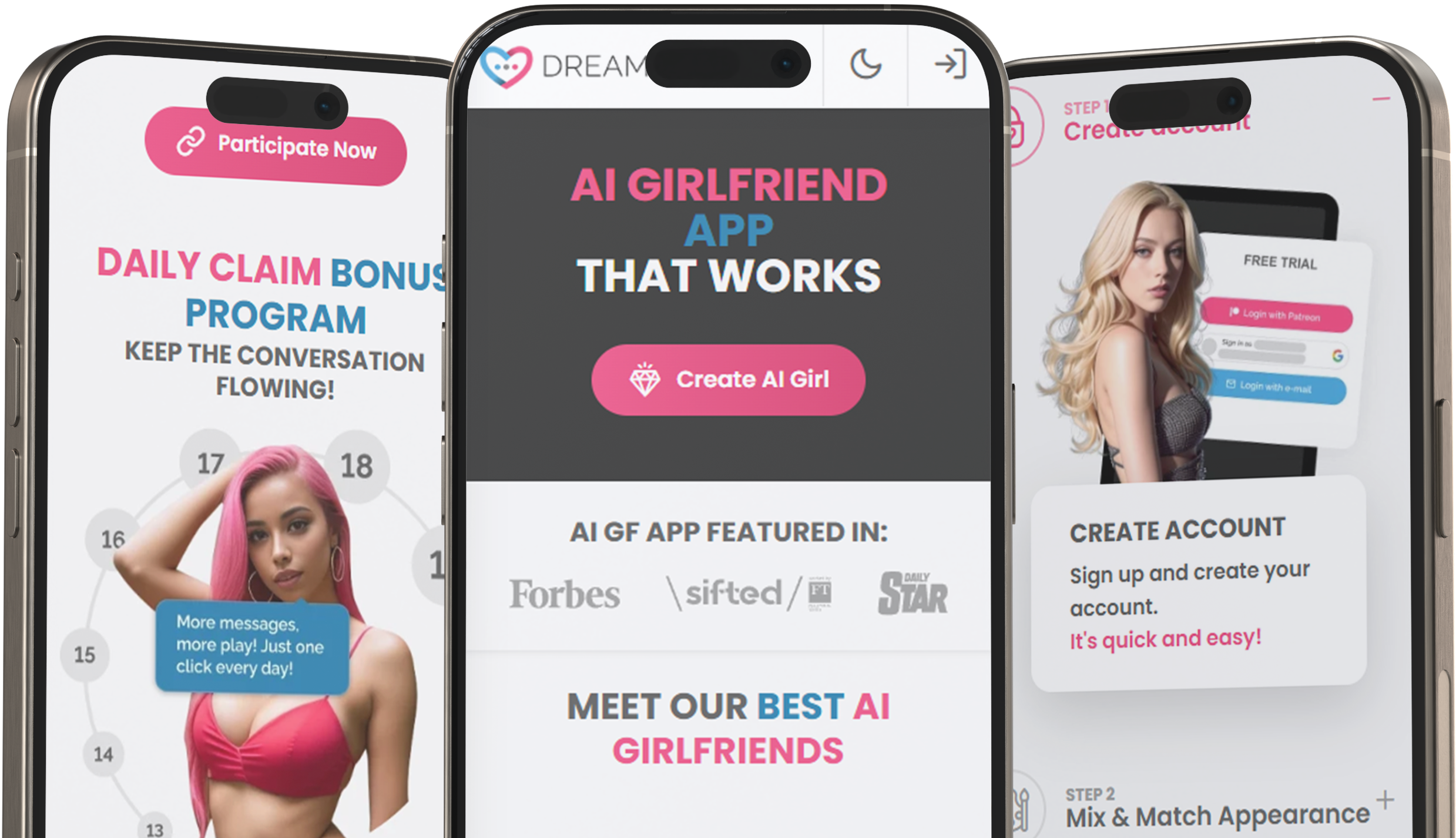 DreamGF clone app development with AI girlfriend chat and customization features