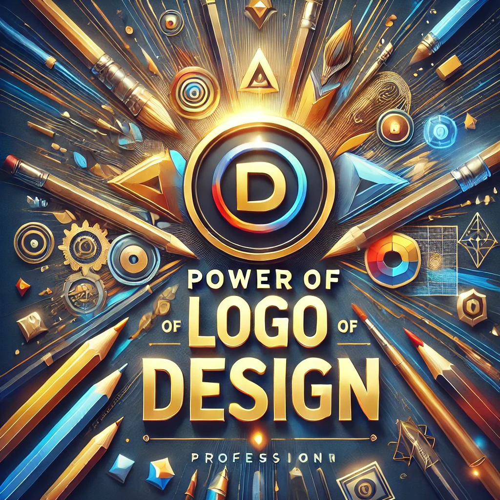 DALL·E 2024-11-22 22.29.17 - A modern and professional illustration with the title 'Power of Logo Design' prominently displayed