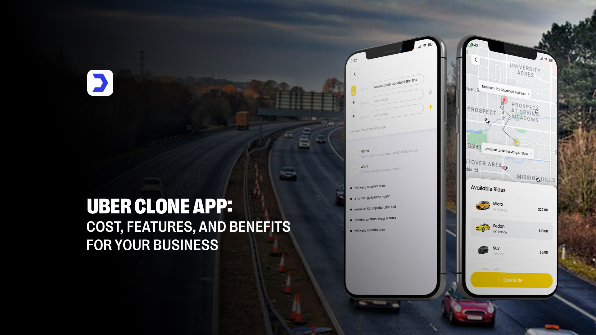 Uber clone app development features, cost, and business benefits