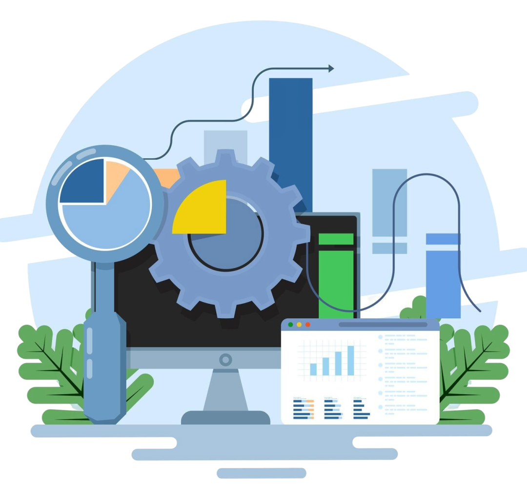 vector-concept-data-science-online-data-storage-technology-automated-web-analysis